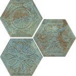 ZINC GREEN MIX DECOR HEXAGON 10"X12" - Image 2