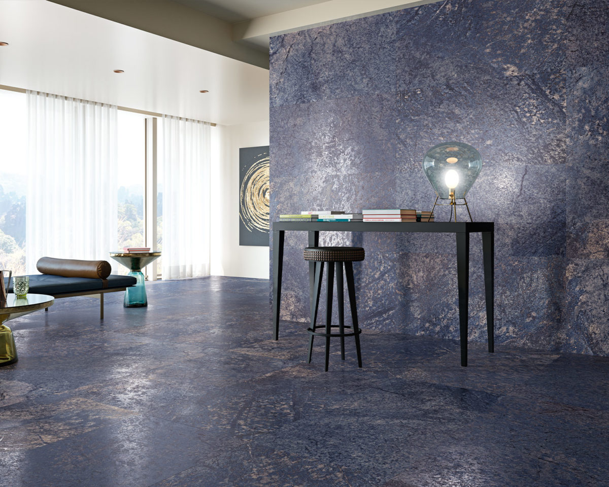 Wall tile and floor tile bay blue