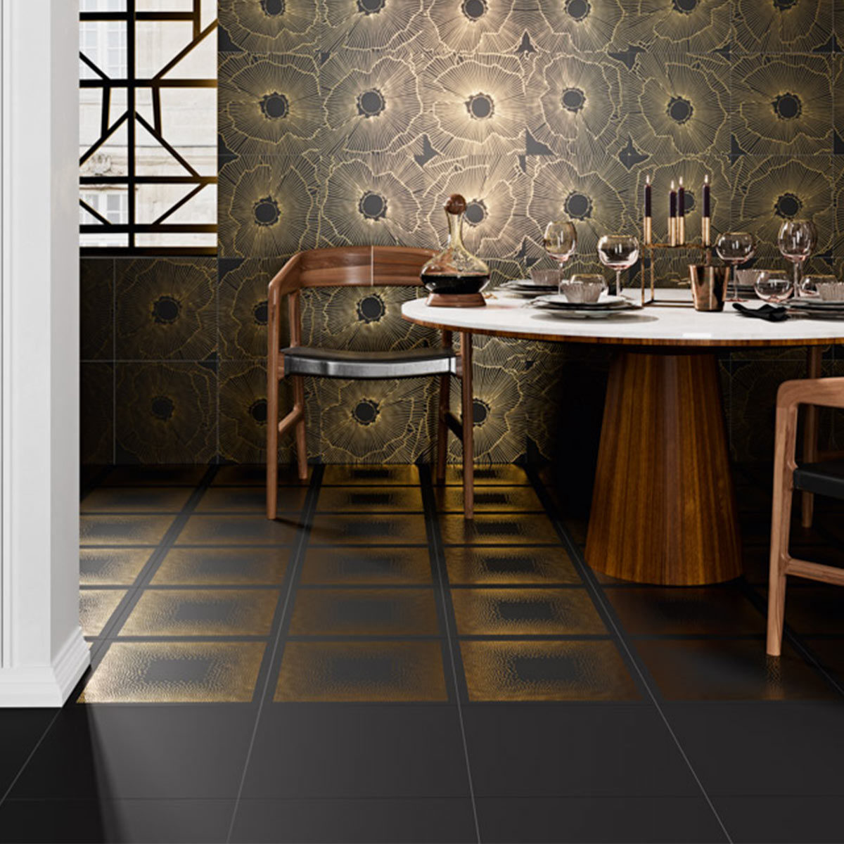 D00248-ART-DECO-BLACK-NEGRONI-ROOM ART-DECO BLACK NEGRONI NATURAL 12"X12" - Image 1