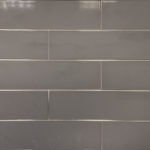 BRIGHT FINISH WALL TILE DARK GREY 4"X16"