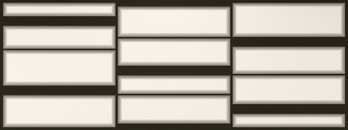 LUMINA BEVEL MIX WHITE & BLACK MATTE 18"X48" - Image 2