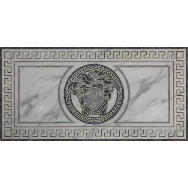 WALDORF BIANCO SILVER 24X48 MEDALLIONS P1