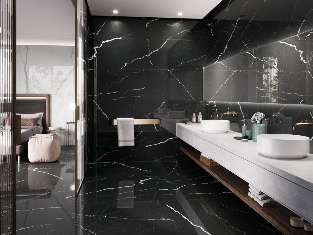 LUX DEVA-NERO-48X48 LUX DEVA NERO GLOSSY 24"X48" - Image 1