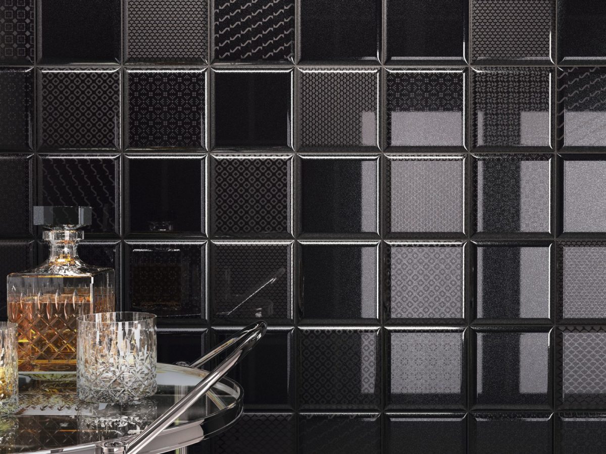 GLEAM WEFTA COAL GLOSSY 6"X6" - Image 3