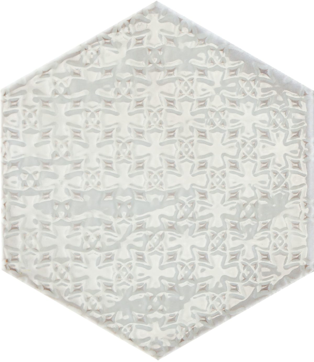 HEX DECOR RAIN BIANCO GLOSSY 8"X9" - Image 2