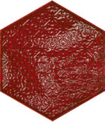HEX DECOR RAIN BORDEAUX GLOSSY 8"X9" - Image 2