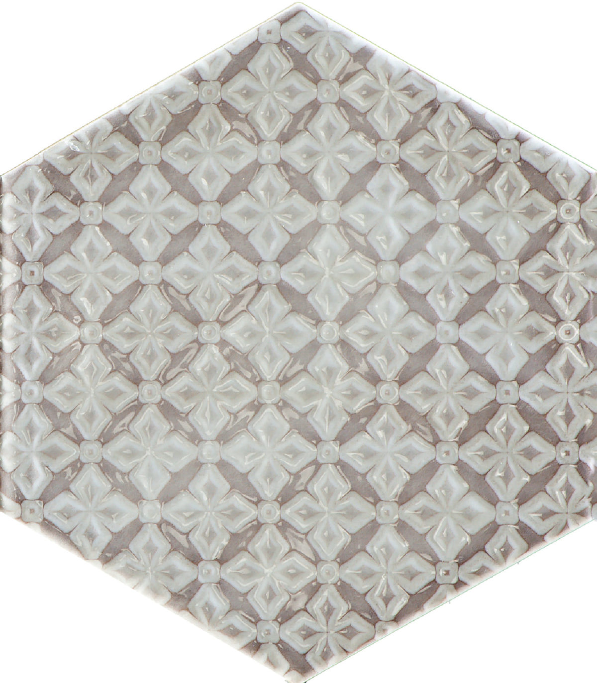 HEX DECOR RAIN GRIGIO GLOSSY 8"X9" - Image 2