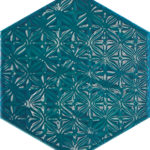 HEX DECOR RAIN AQUAMARINE GLOSSY 8"X9"