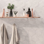 HEX DECOR RAIN BIANCO GLOSSY 8"X9"