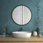 HEX RAIN AQUAMARINE GLOSSY 8"X9"