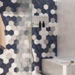 HEX DECOR RAIN GRIGIO GLOSSY 8"X9"