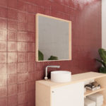 HEX RAIN BORDEAUX GLOSSY 8"X9"