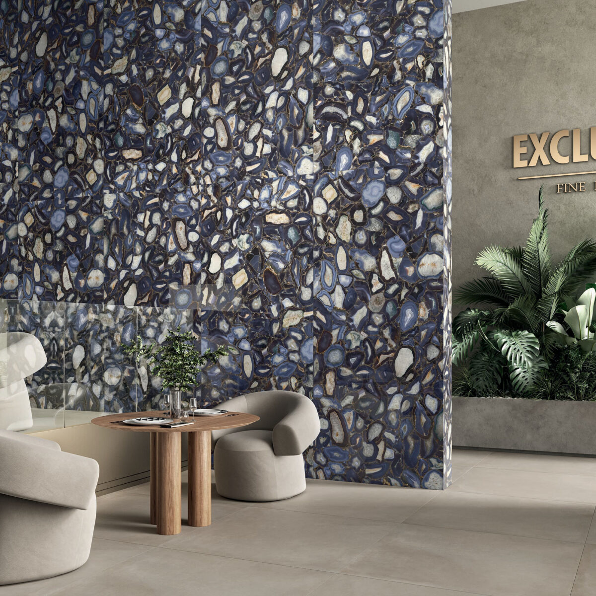 CSR-ANIMA-WONDER-23-06-RST-GEMS-ECRU-P3 EXOTIC GEMS BLUE/OPAL GLOSSY 48"X110"X6MM - Image 1