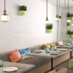 WALL BRICK WHITE TEXTURED MATT 12"X36"