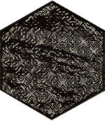 DECOR HEX RAIN NERO GLOSSY 8"X9" - Image 2