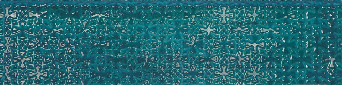 W00509-RAIN-DEC_AQUAMARINE DECOR RAIN AQUAMARI GLOSSY 3"X12" - Image 1